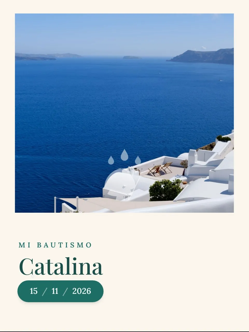 Plantilla de invitación Bautismo orilla