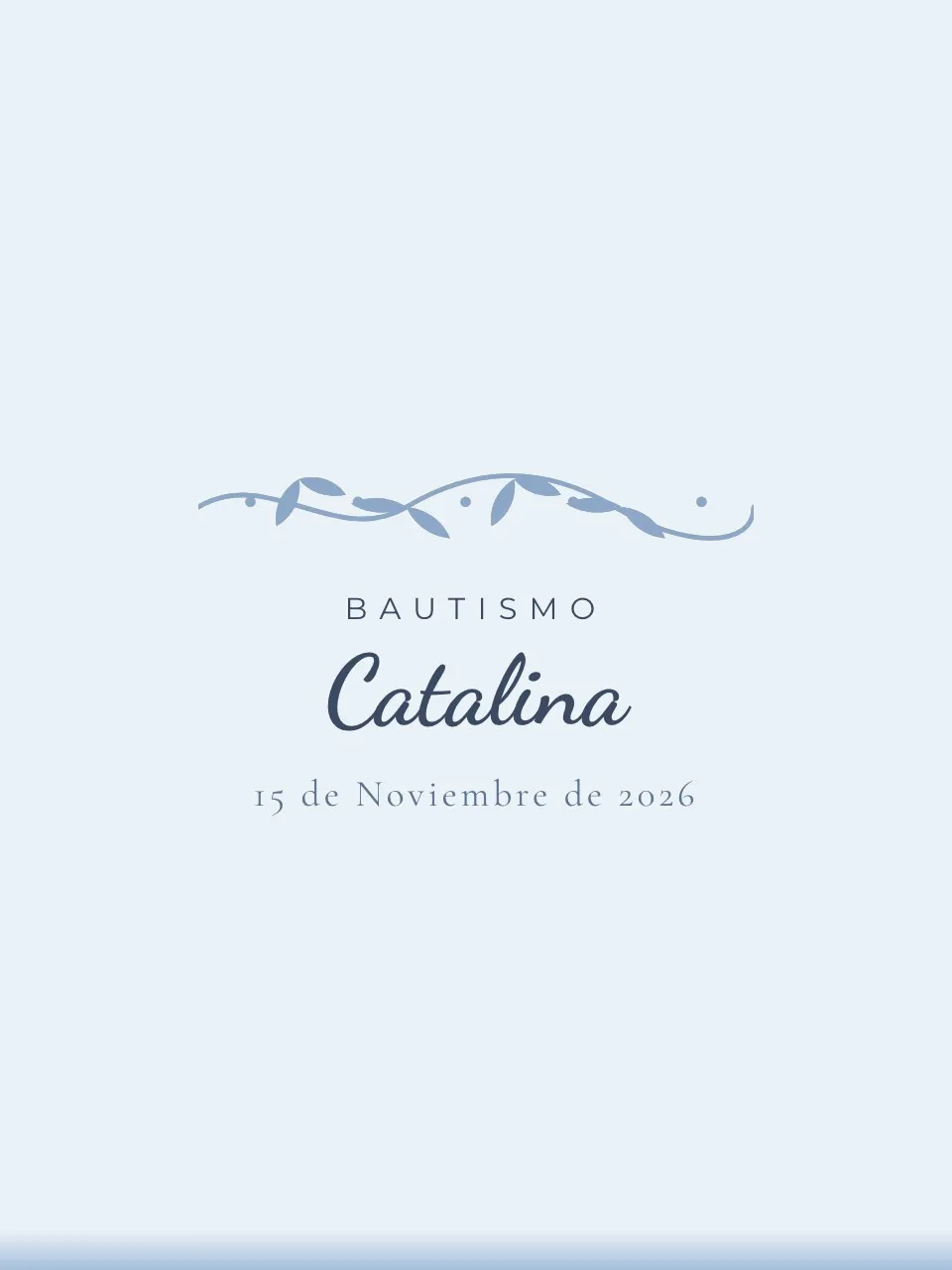 Plantilla de invitación Bautismo sencillo