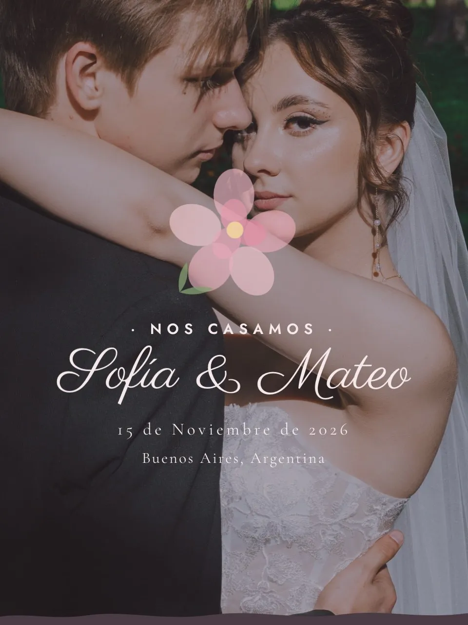Plantilla de invitación Boda acuarela