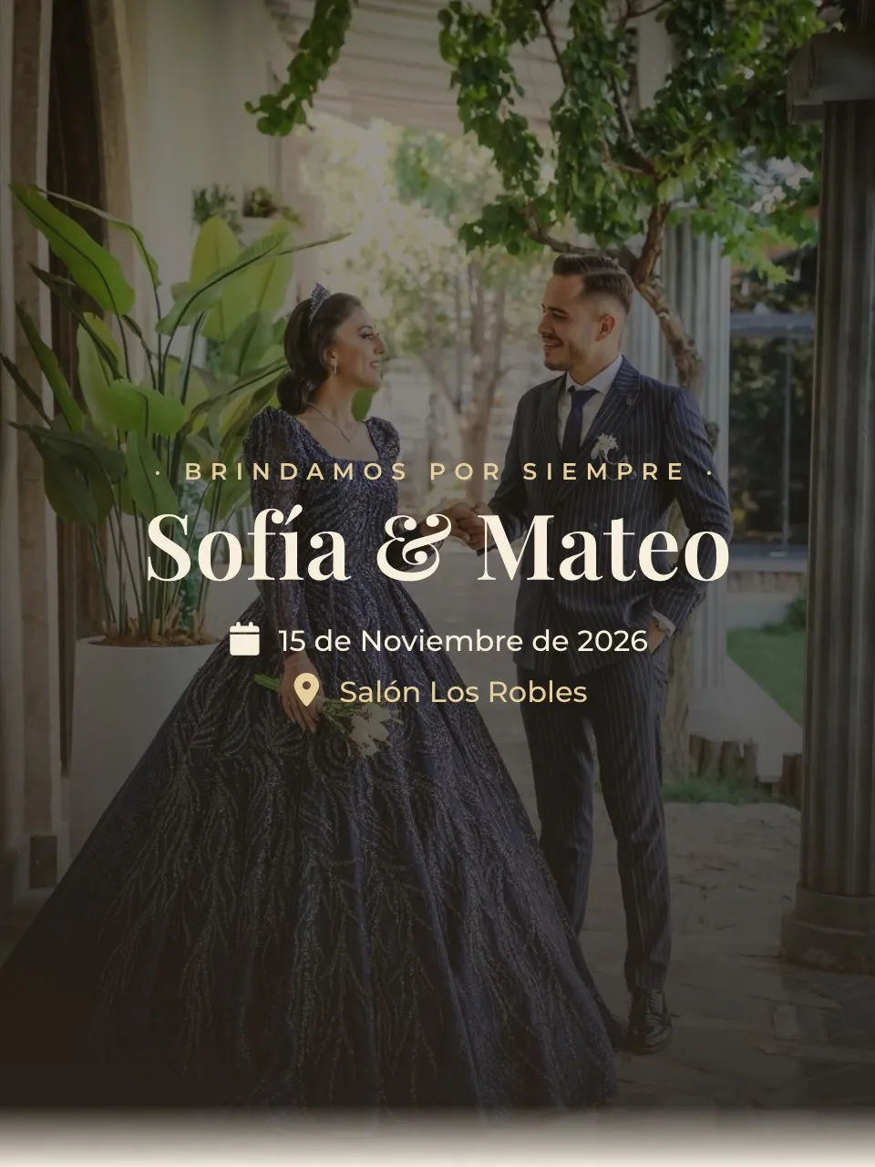 Plantilla de invitación Boda champagne
