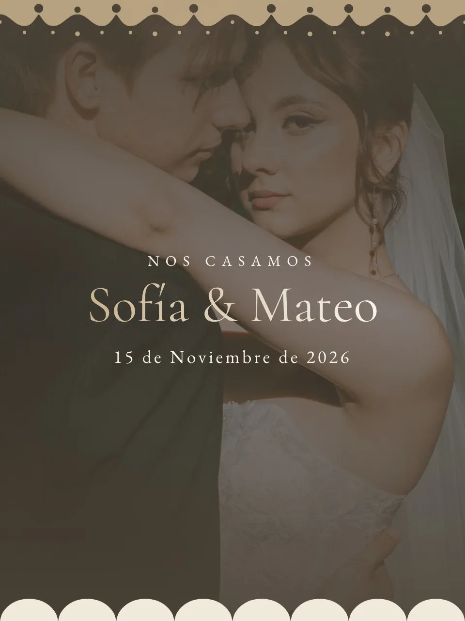 Plantilla de invitación Boda encaje