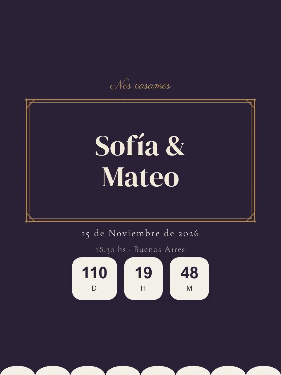 Plantilla de invitación Boda filigrana