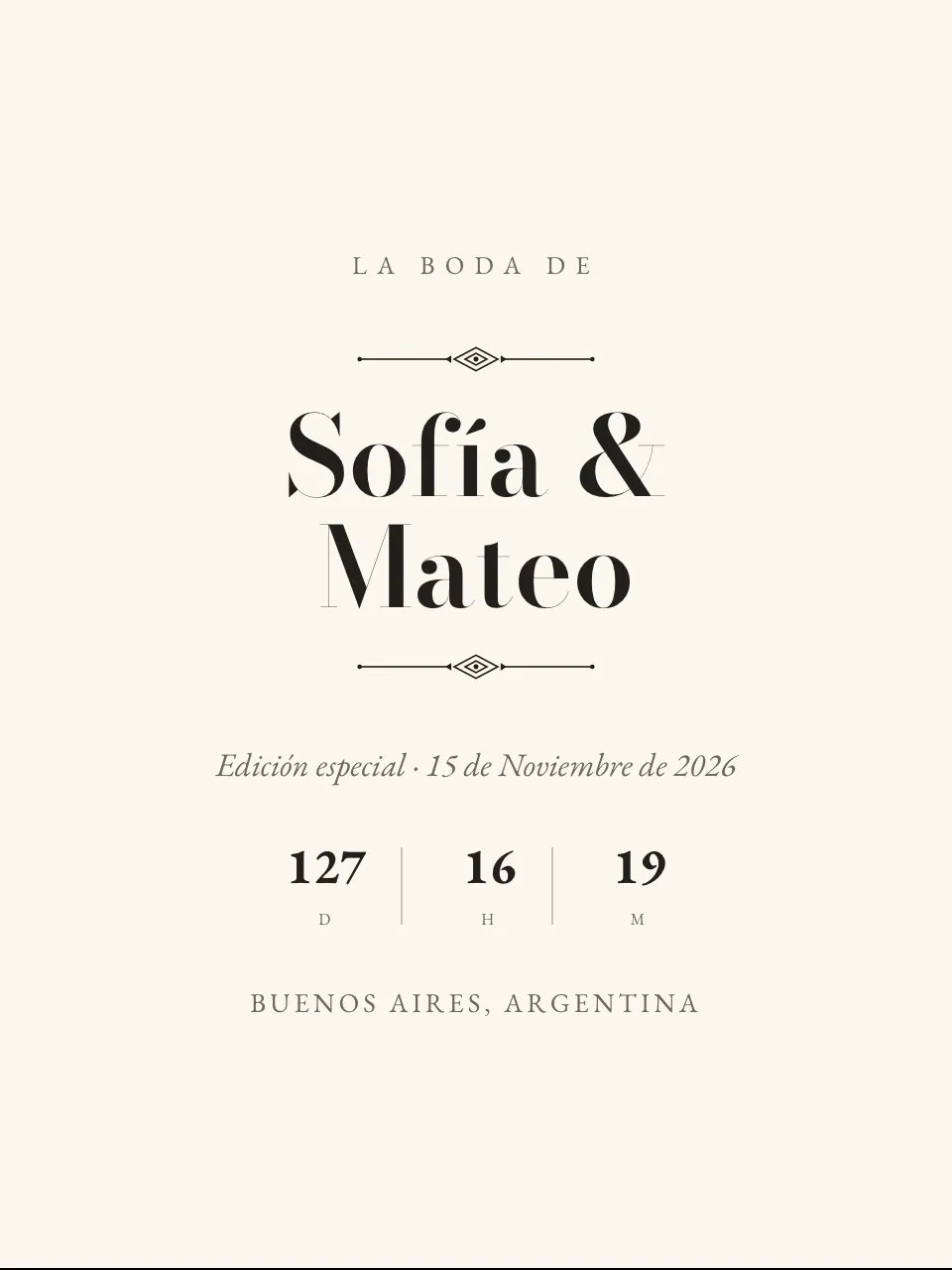Plantilla de invitación Boda gaceta