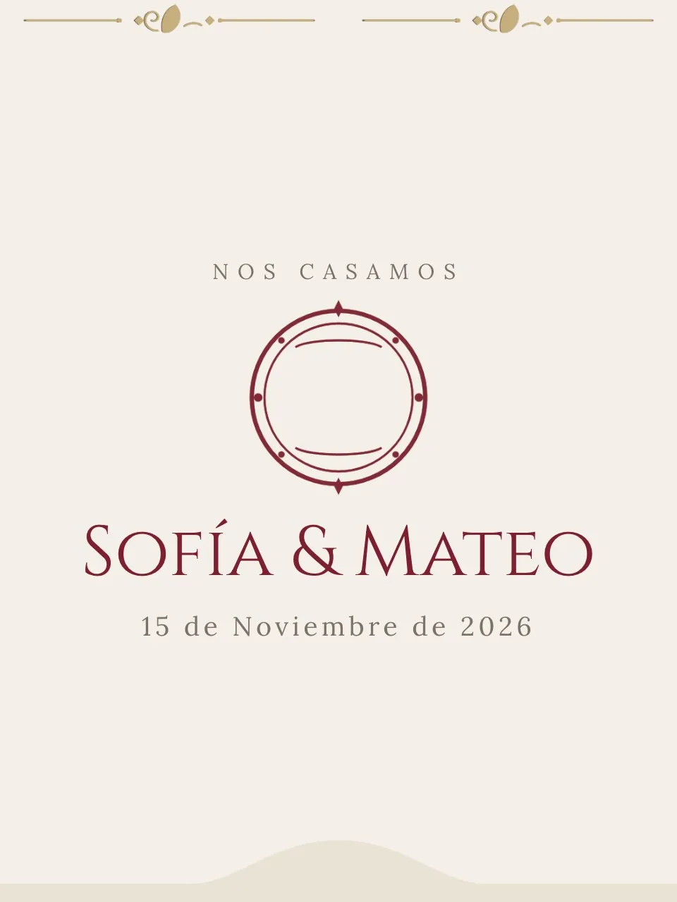 Plantilla de invitación Boda heráldica