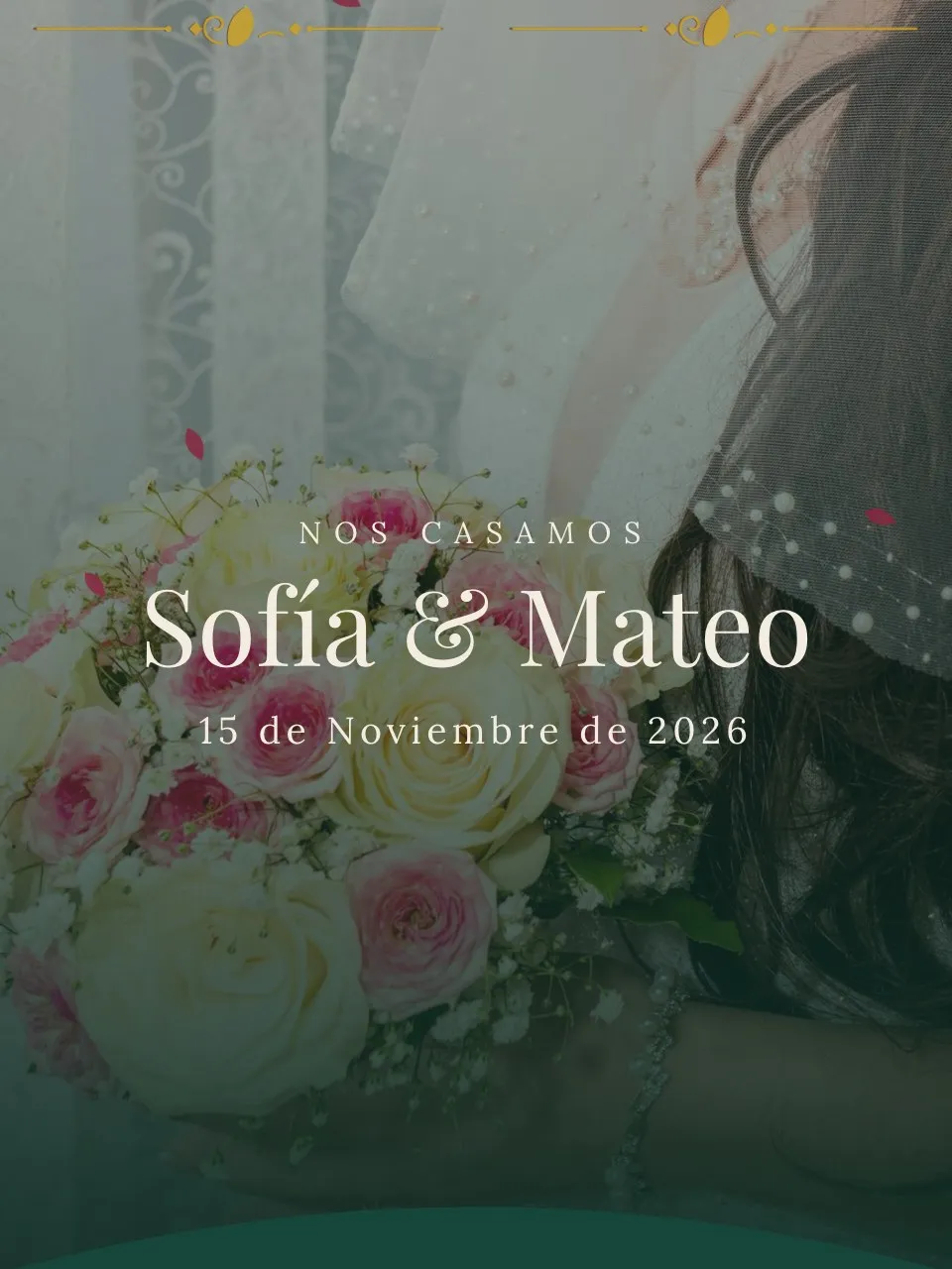 Plantilla de invitación Boda joya