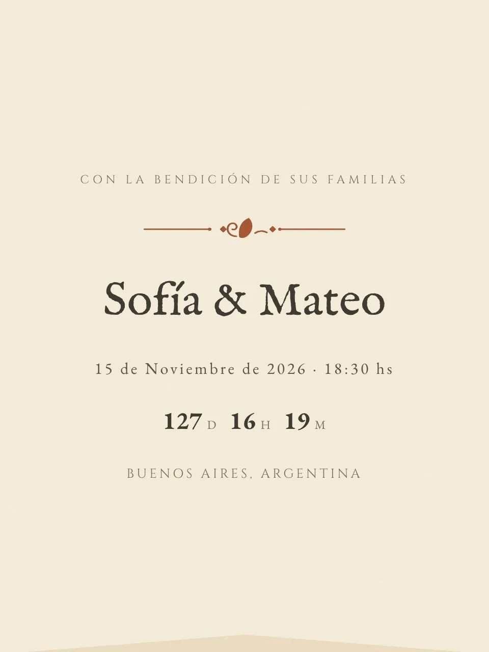 Plantilla de invitación Boda letterpress