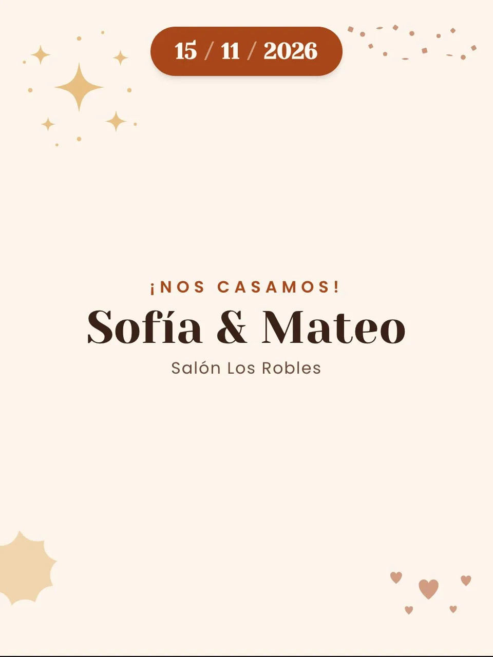 Plantilla de invitación Boda marquesina