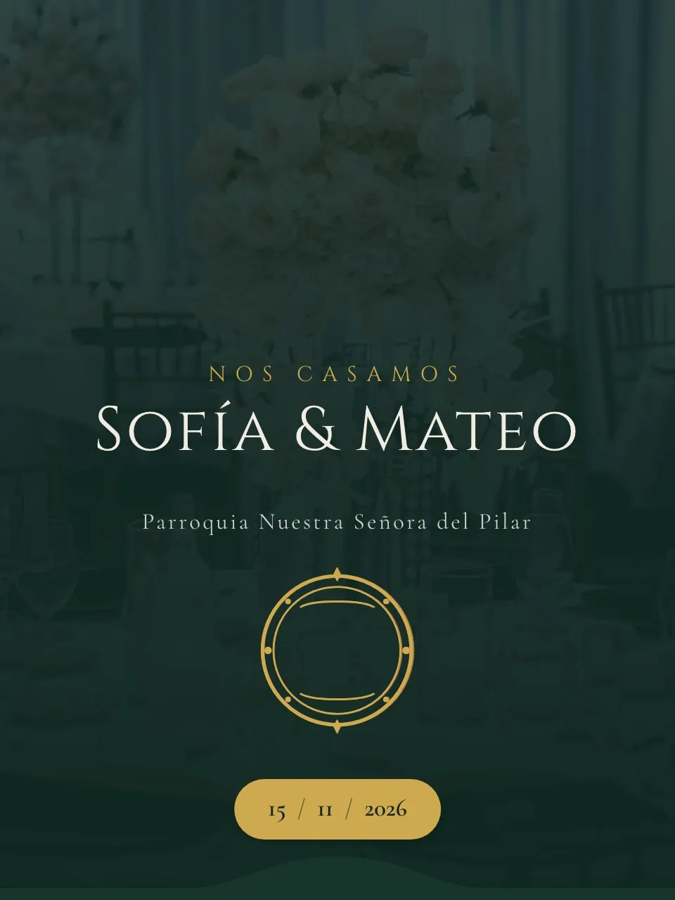 Plantilla de invitación Boda relicario