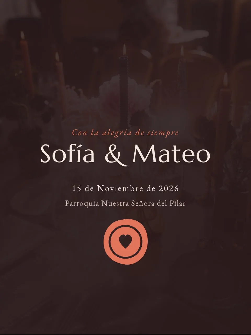 Plantilla de invitación Boda sello