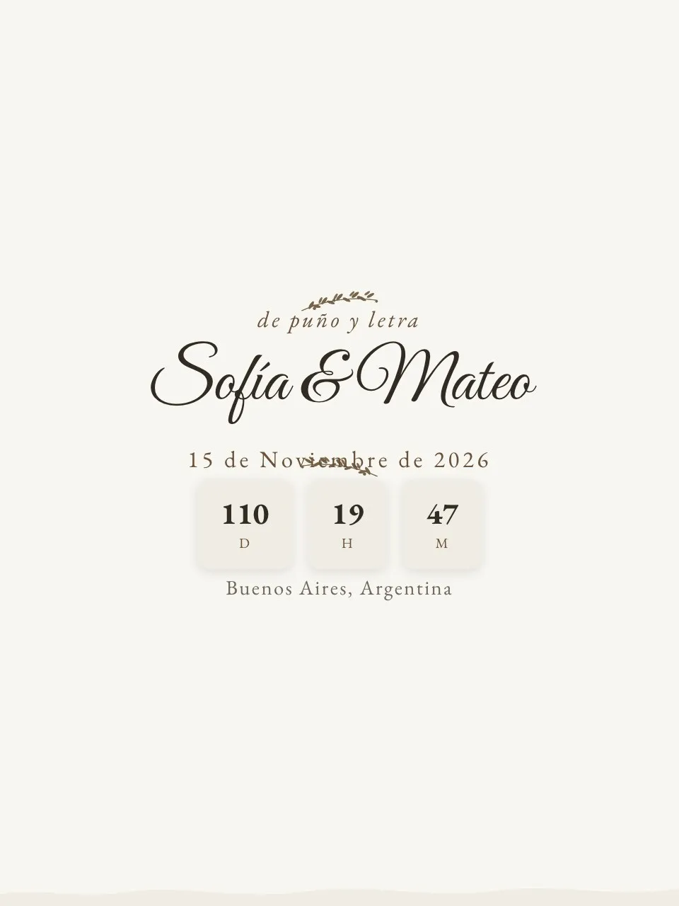 Plantilla de invitación Boda tinta