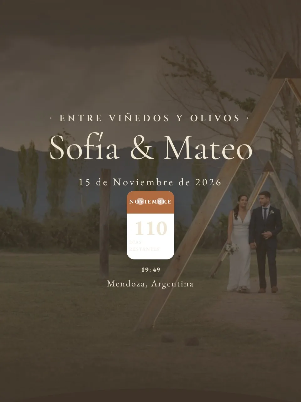 Plantilla de invitación Boda toscana