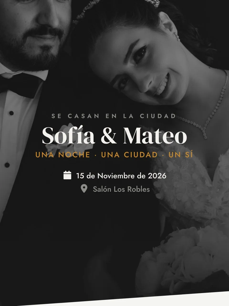 Plantilla de invitación Boda urbana