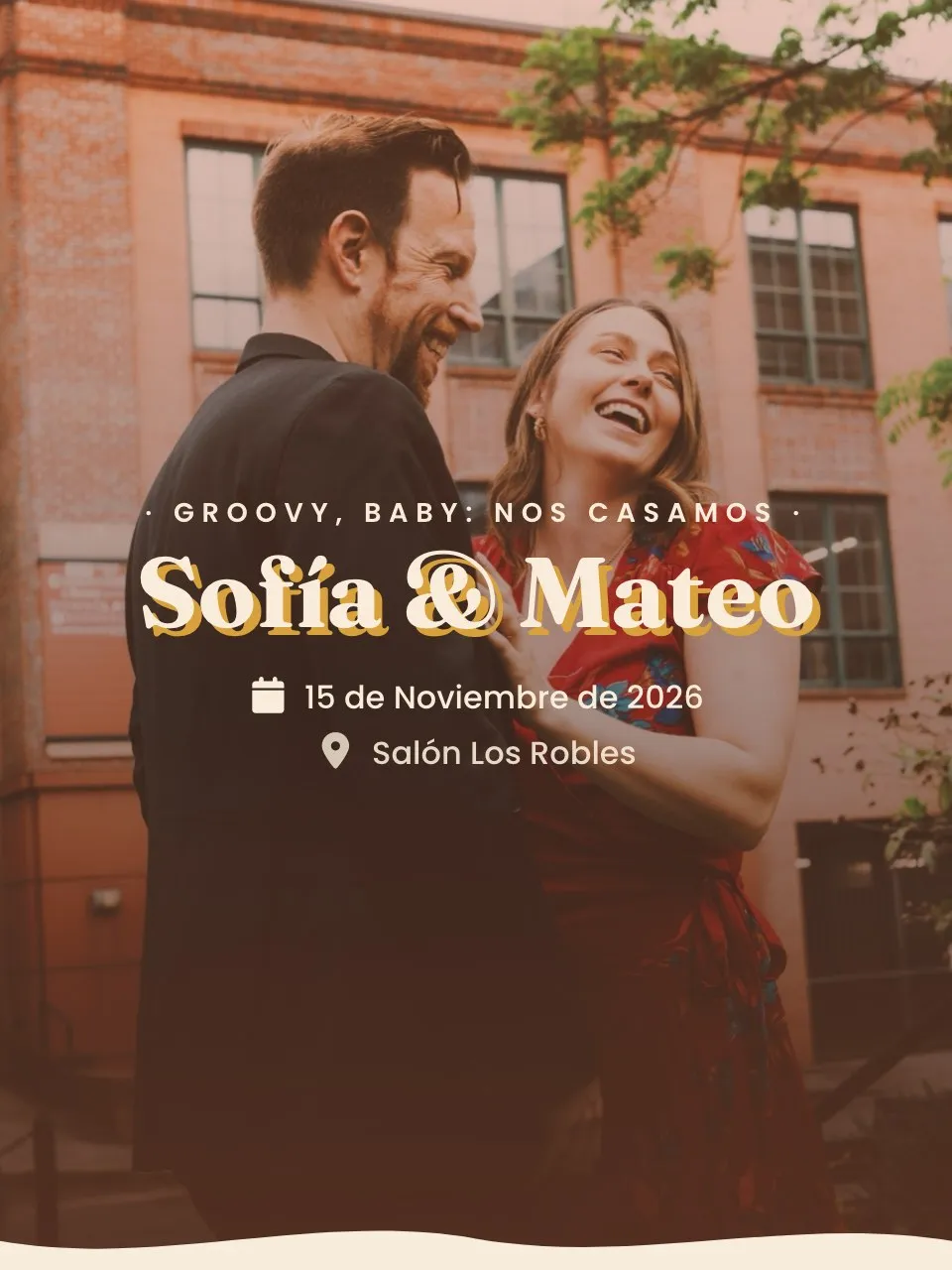 Plantilla de invitación Boda vinilo