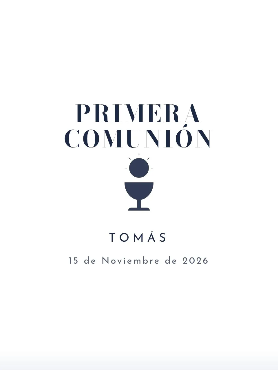 Plantilla de invitación Comunión editorial