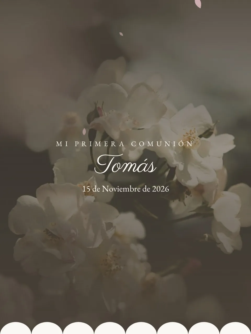 Plantilla de invitación Jardín blanco