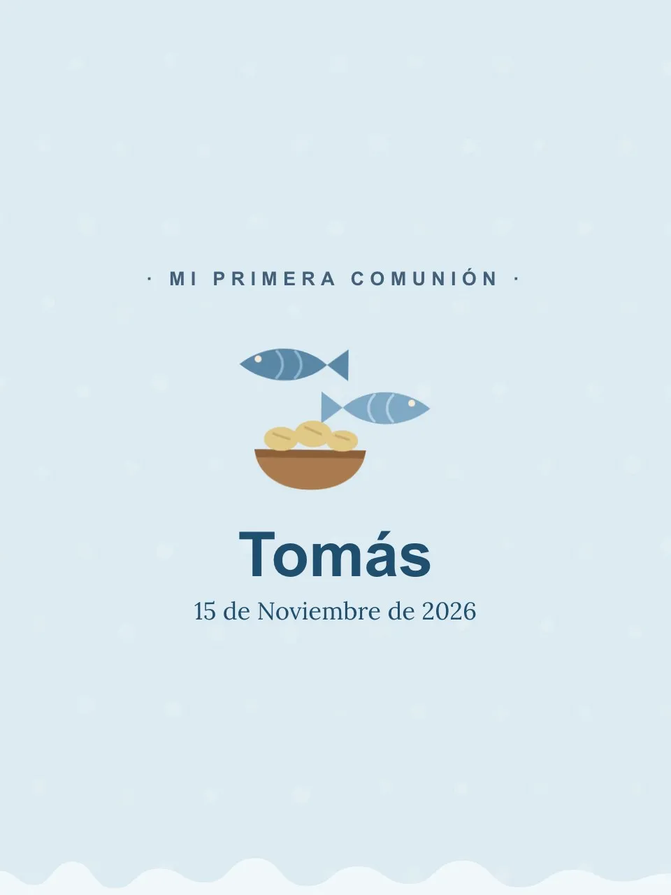 Plantilla de invitación Pan y peces