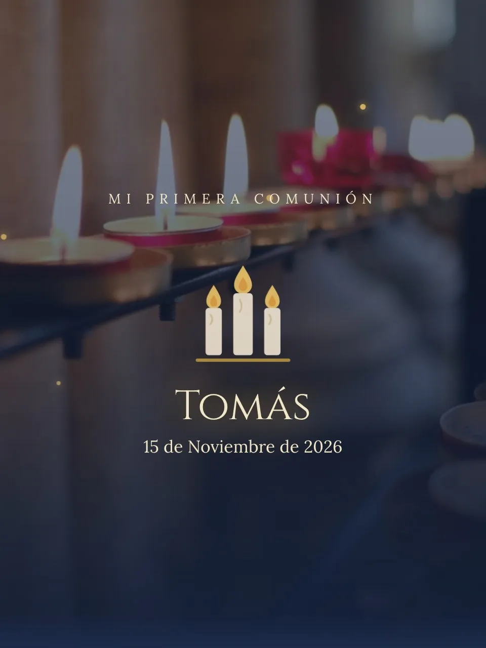 Plantilla de invitación A la luz de las velas