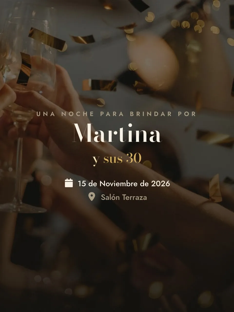 Plantilla de invitación Cumple elegante