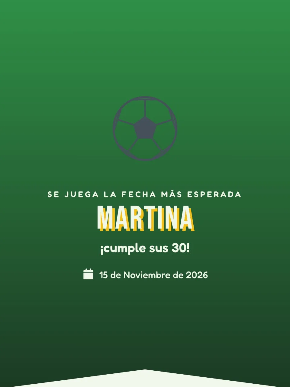 Plantilla de invitación Cumple fútbol