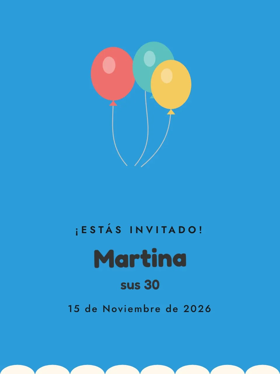 Plantilla de invitación Cumpleaños infantil