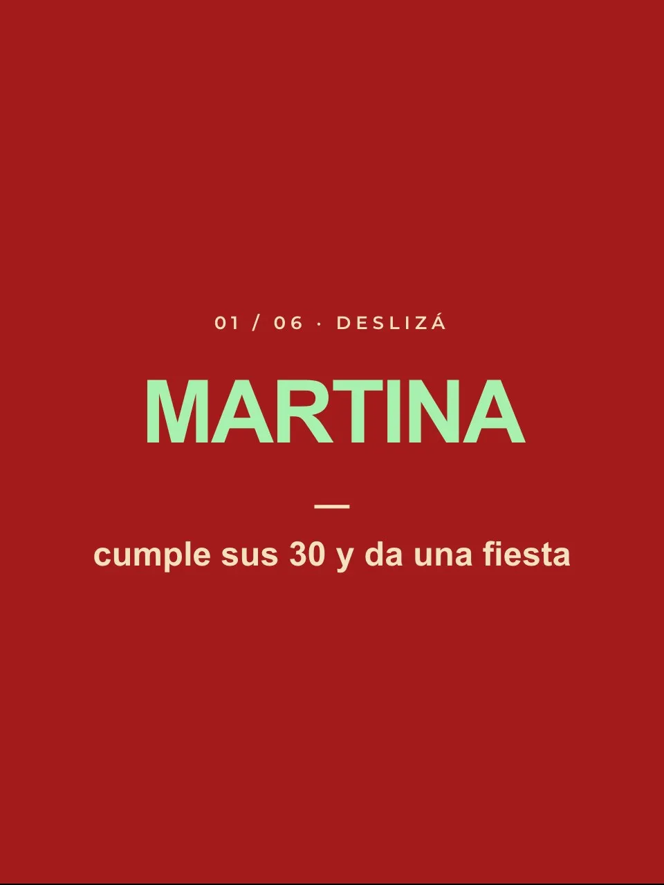 Plantilla de invitación Cumple menta