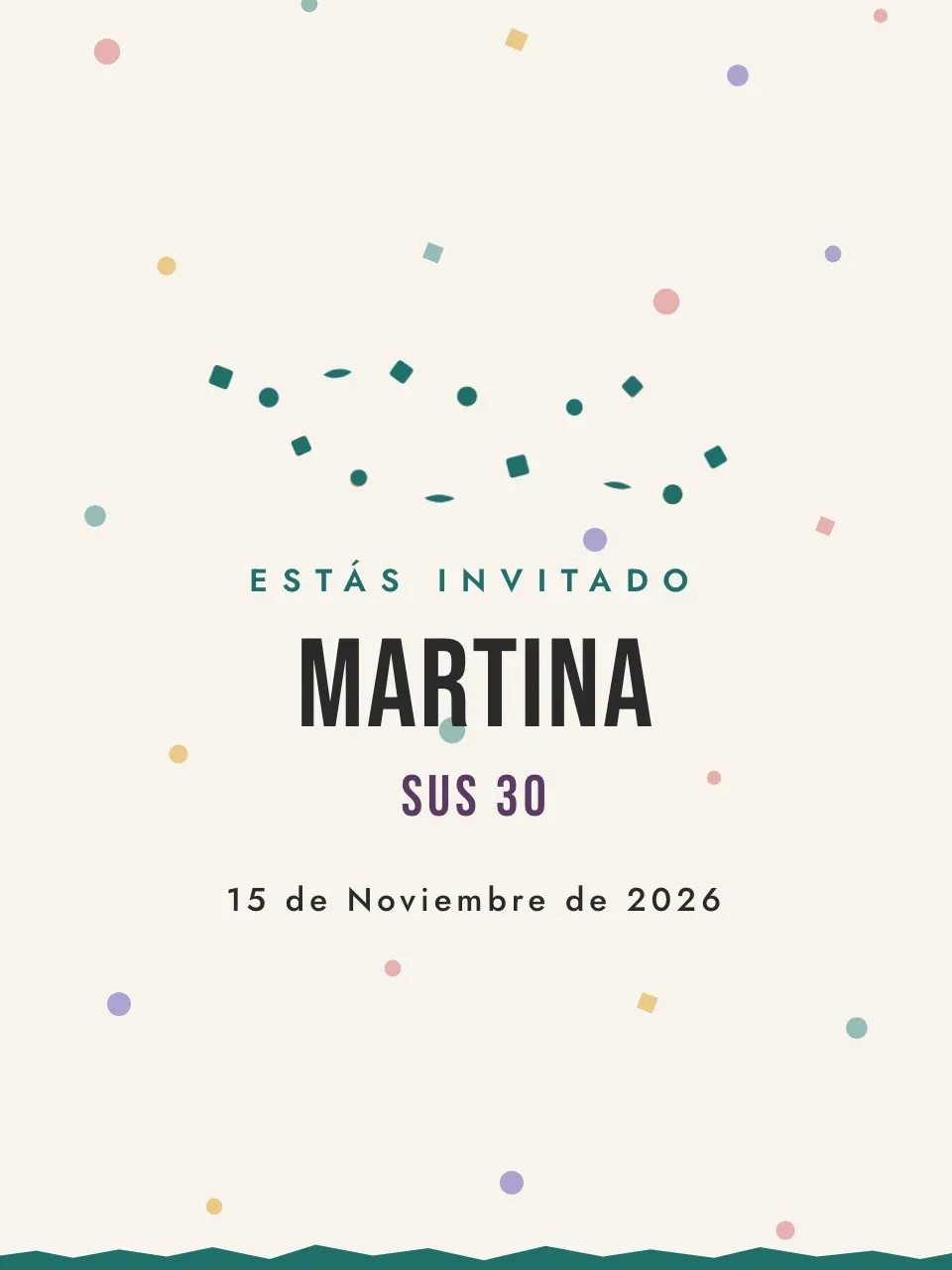 Plantilla de invitación Cumpleaños terrazzo
