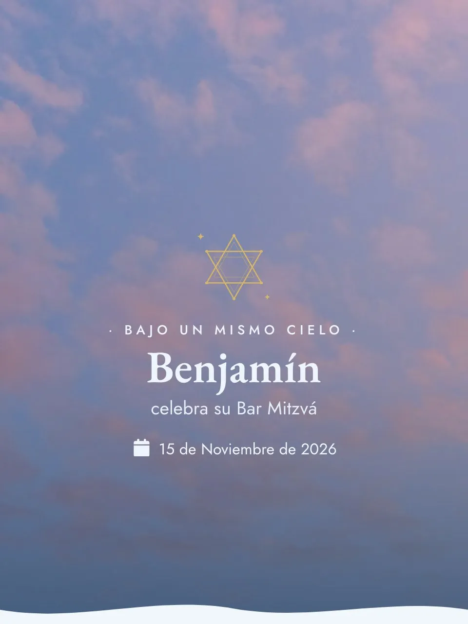 Plantilla Mitzvá cielo