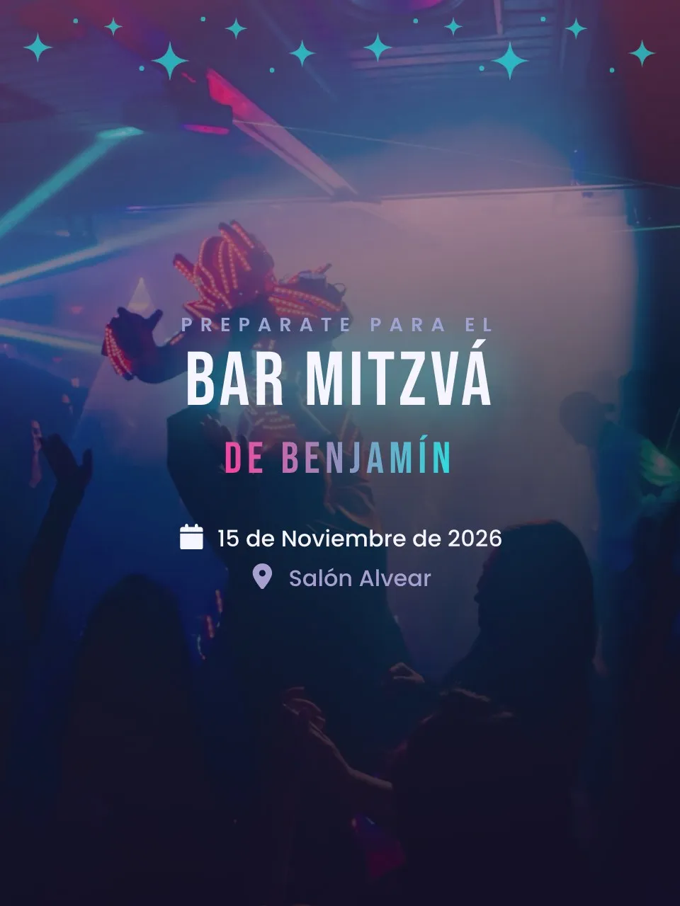 Plantilla de invitación Mitzvá festiva