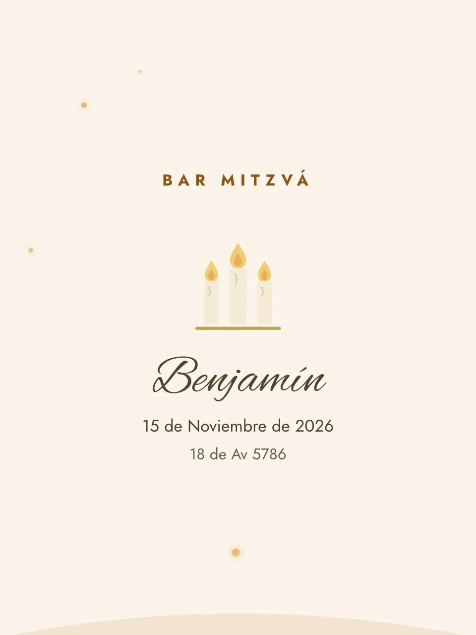 Plantilla de invitación Ceremonia de las luces