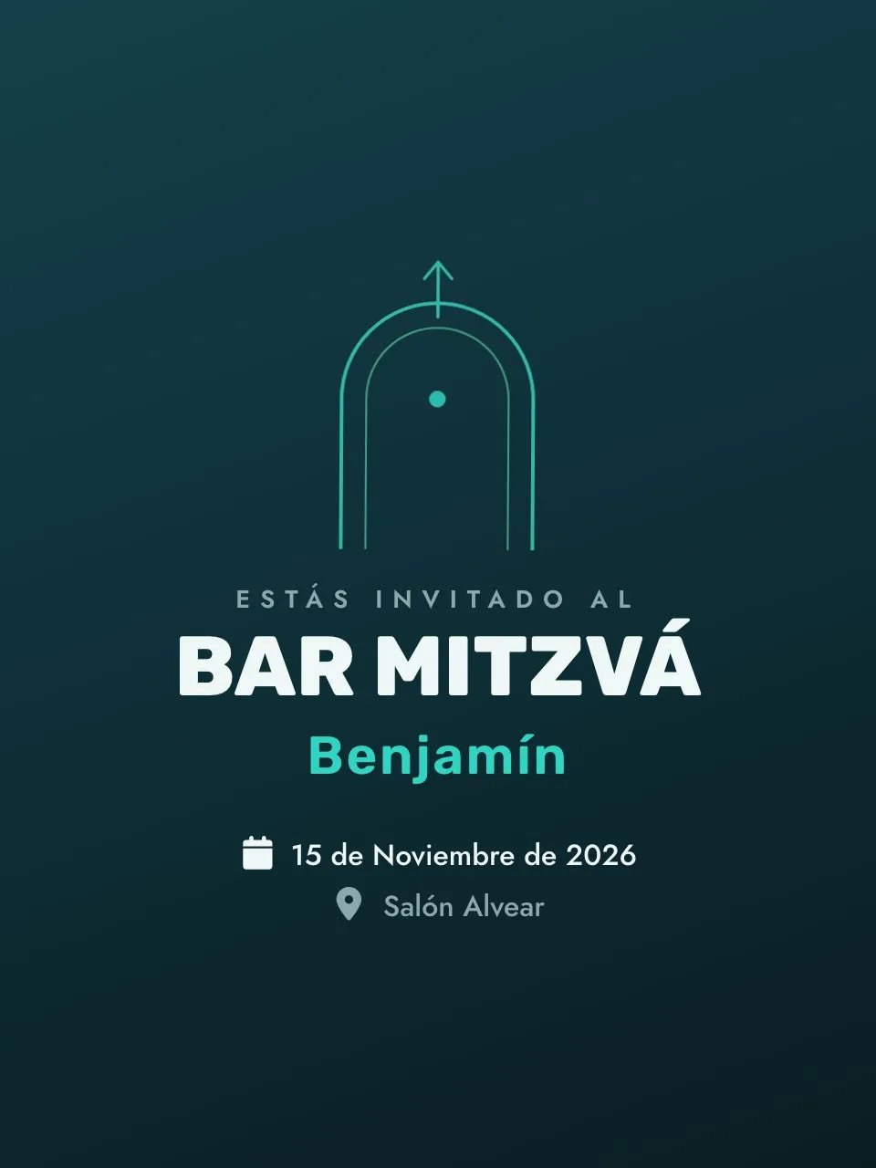 Plantilla de invitación Mitzvá moderna