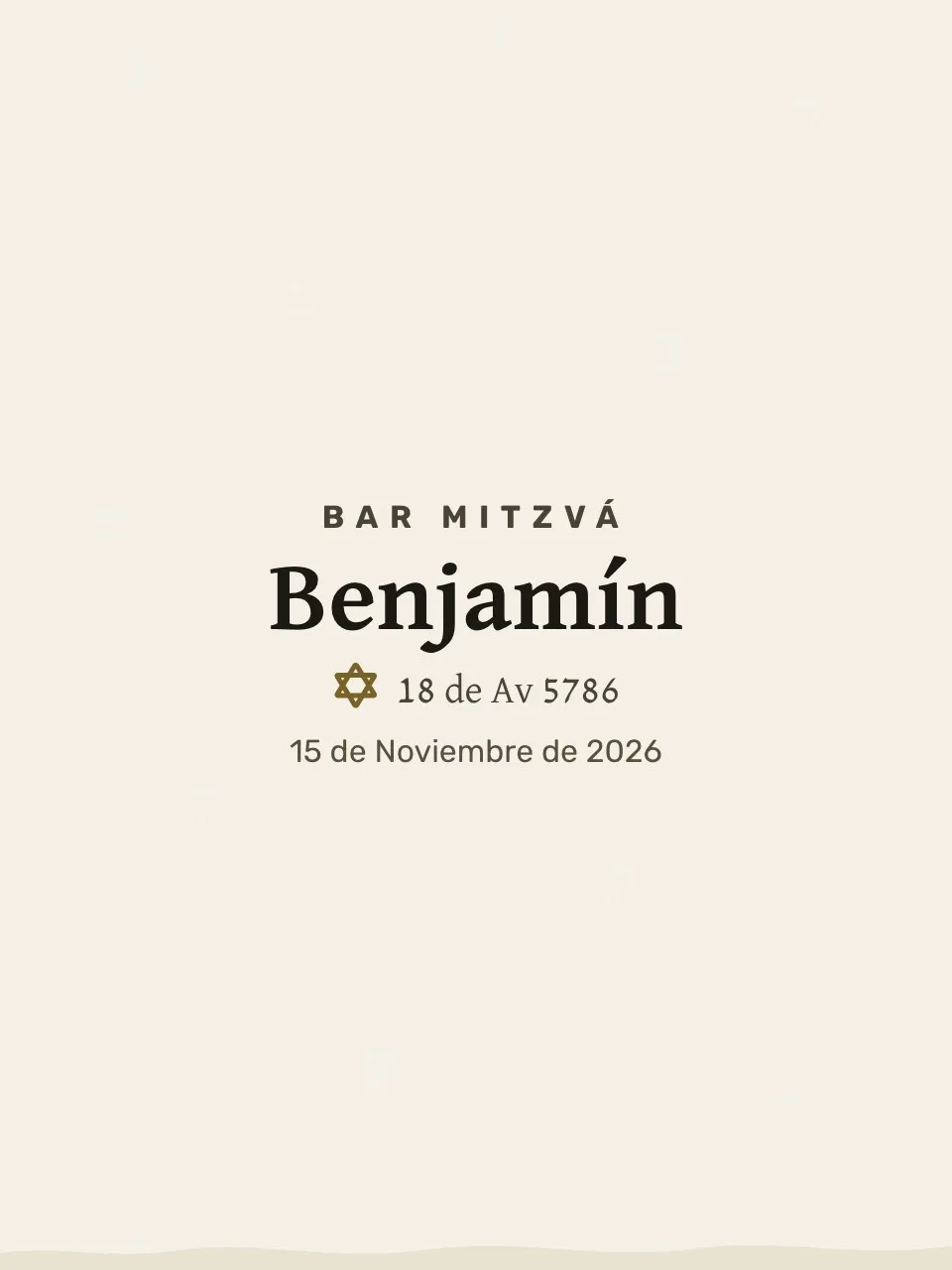 Plantilla de invitación Tinta hebrea