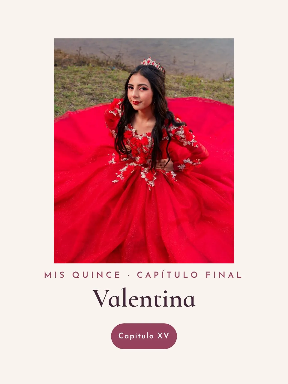 Plantilla de invitación XV capítulos
