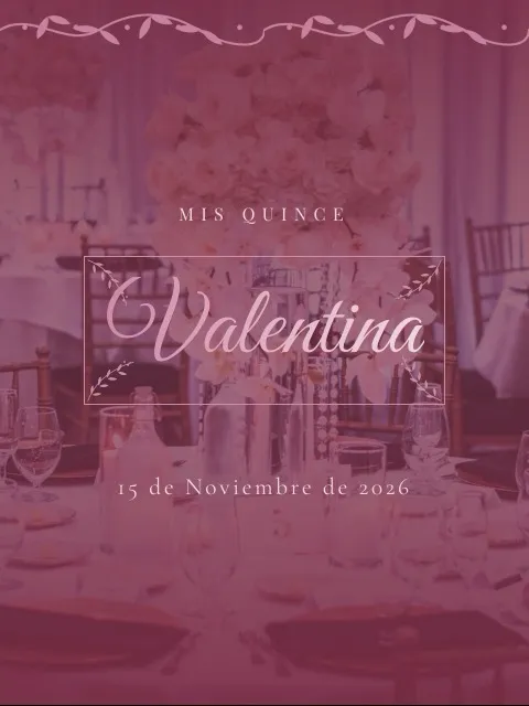 Plantilla de invitación XV elegante