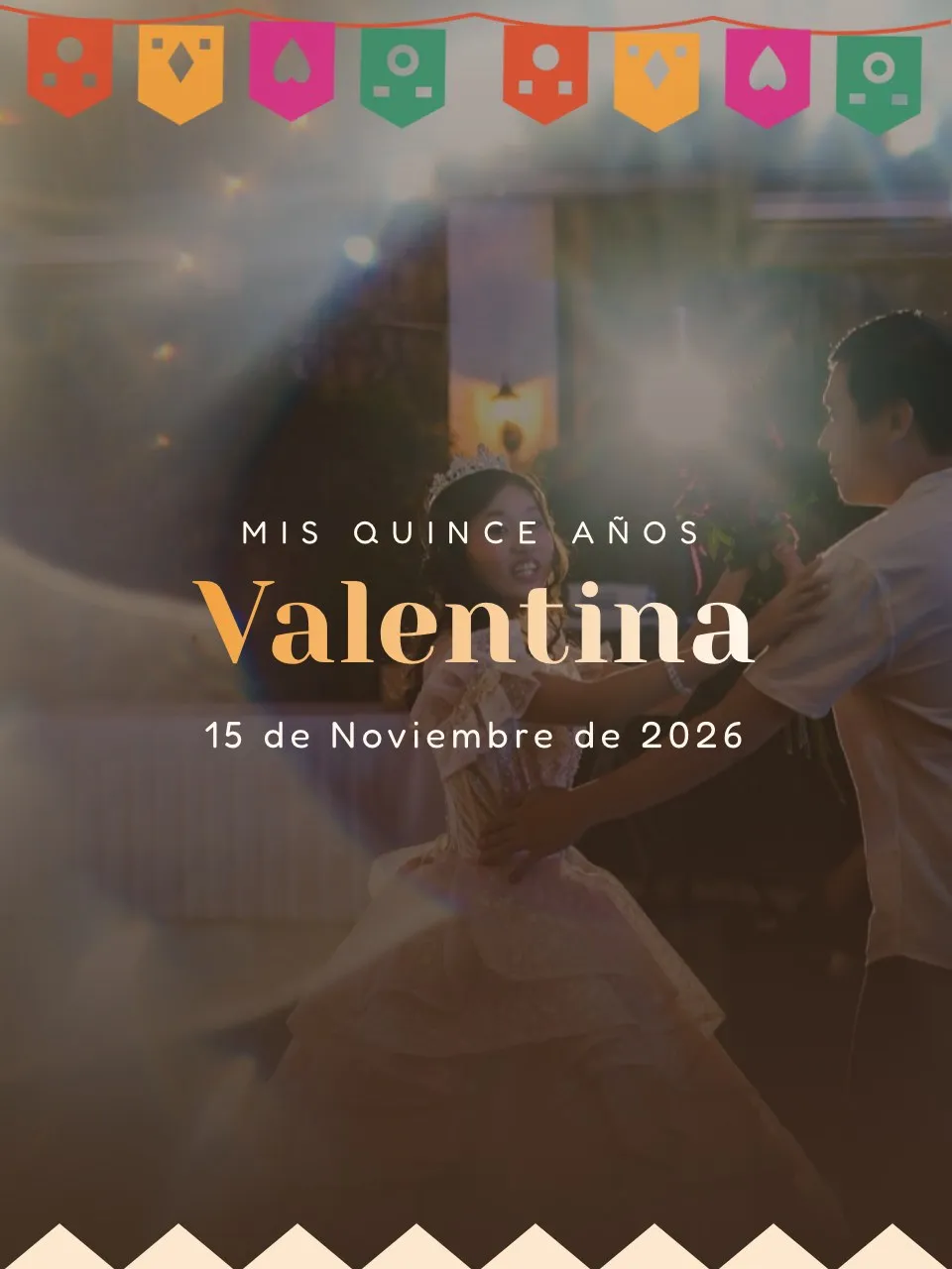 Plantilla de invitación XV herencia mexicana