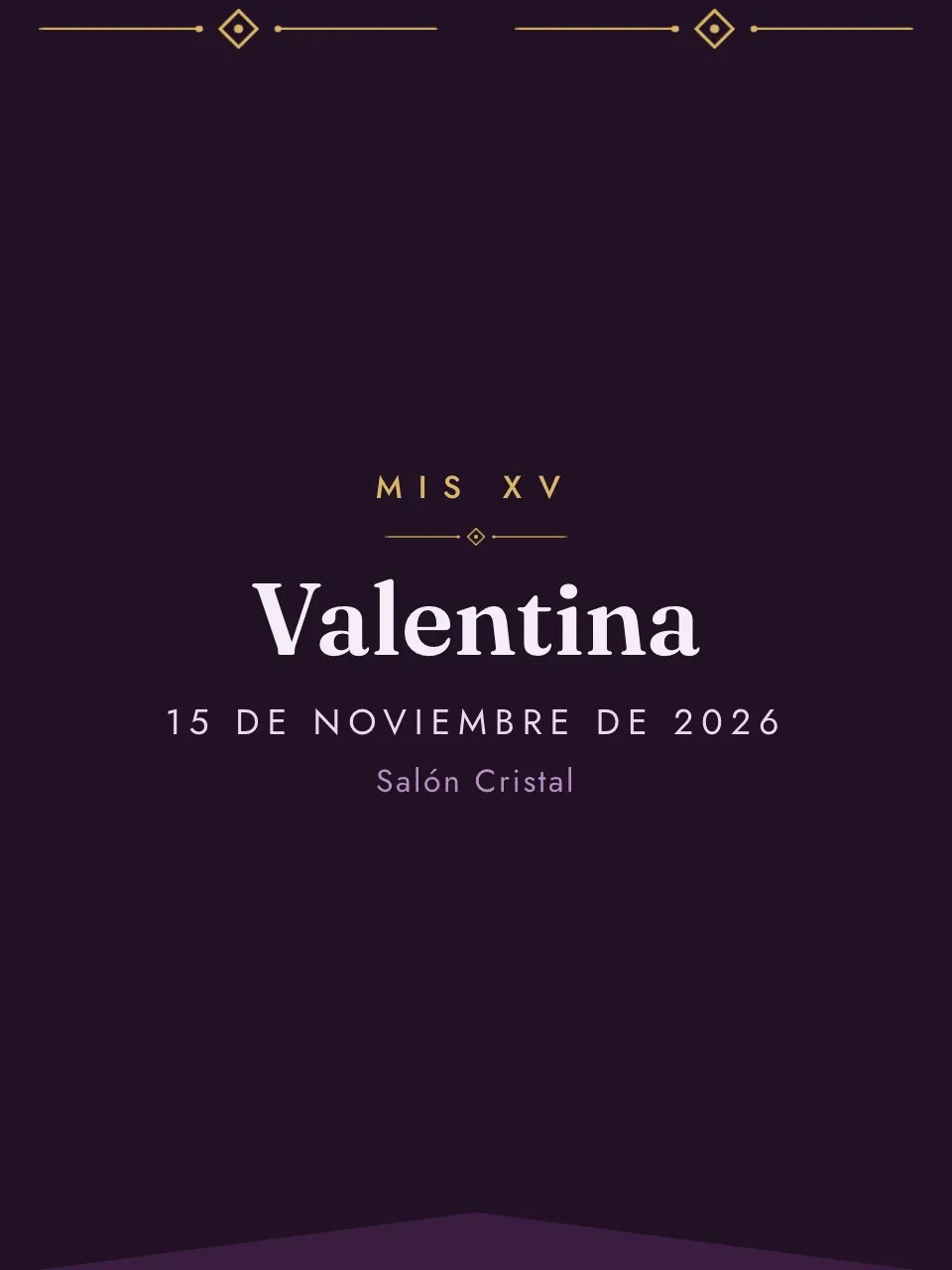 Plantilla de invitación XV modernos