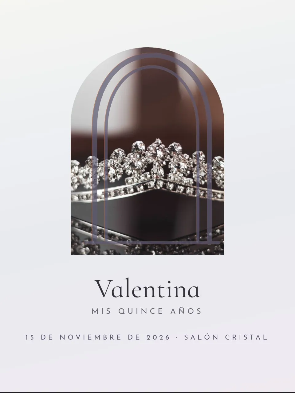 Plantilla de invitación XV ópalo
