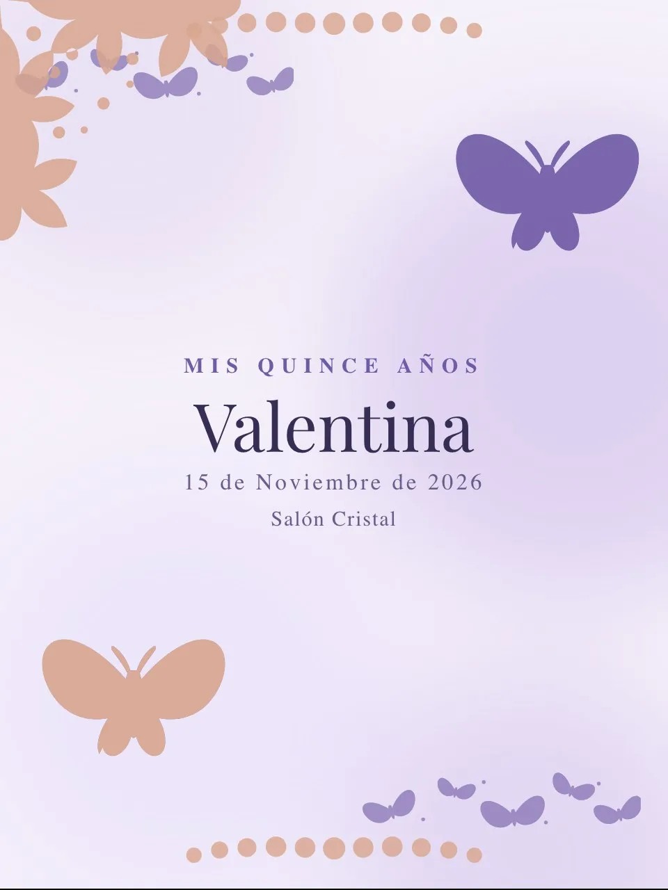 Plantilla de invitación XV vitrina